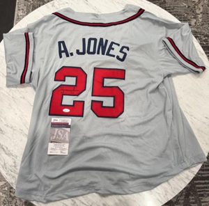 Andruw Jones Hand Signed Atlanta Braves Custom Replica Jersey JSA - Picture 1 of 4