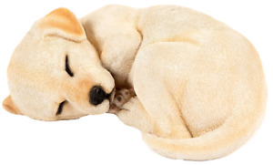 Sleeping Labrador Garden Ornament Resin Dog Puppy Statue Home or Outdoor 10x27cm