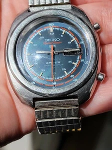 SEIKO 5 SPORTS Speed-Timer 7017-8000 Vintage Men's Watch Automatic 1972 - Picture 1 of 12