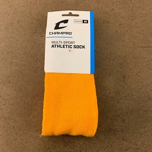 Champro Medium Youth Shoe Size 4-9 Adult 6-9 Gold Multi-Sport Athletic Sock NWT - Picture 1 of 4