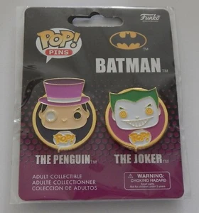 ¡Pines Funko Pop! Juego de pines de solapa DC The Penguin & The Joker - Imagen 1 de 2