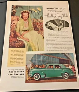 1941 Studebaker Land Cruiser - Vintage Print Ad - Mrs. Priscilla St. George Duke - Picture 1 of 5