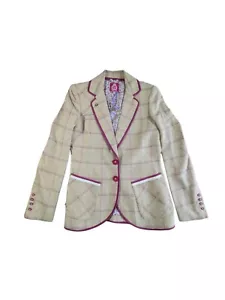 Ness County House Tweed Sakko Damen Größe UK12 Wolle UVP £130 Neu mit Etikett - Bild 1 von 8