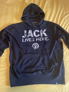 Jack Daniels Old No7 Brand Tennesse Whiskey Black Label Hoodie Sweatshirt Size M - Picture 1 of 13