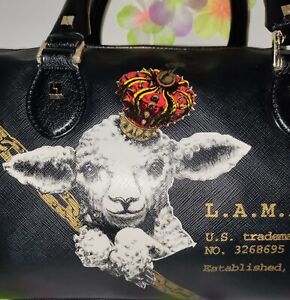 Auth💥PTS💥L.A.M.B. By Gwen Stefani Lamb and Crown Saffiano Lthr Speedy Handbag