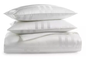 Hotel Collection Structure Queen Duvet Cover Set White 3pc Set New - Picture 1 of 6