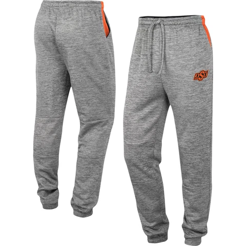 Men's Colosseum Gray Oklahoma State Cowboys Worlds to Conquer Sweatpants Cover