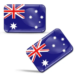 2 x 3D Gel Domed Stickers Decals Bike Car Moto Helmet Laptop Australia Flag - Zdjęcie 1 z 7