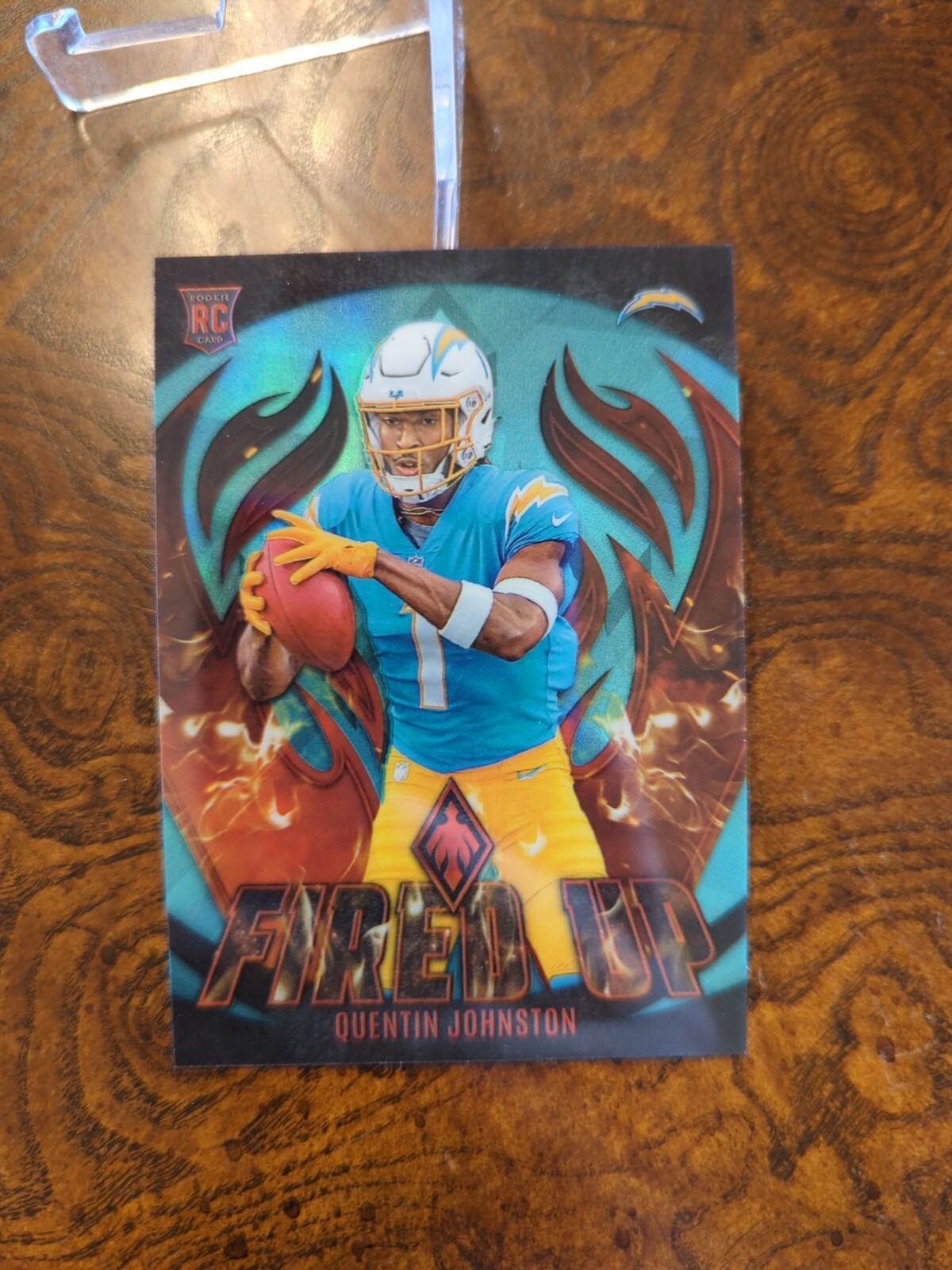 2023 Panini Phoenix Quentin Johnston RC Fired Up Teal #27/125 Chargers #FU-14