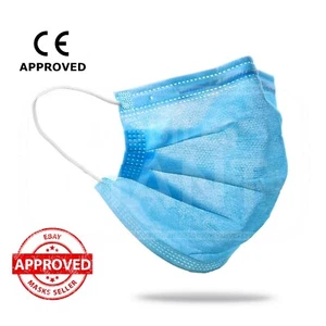 Maschera viso protezione germi e polvere non medica UK 3 strati - Foto 1 di 22