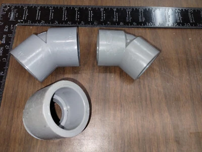 LOT OF 3 1.5" Socket CPVC Schedule 80 45° Elbow SLIP GLUE NFS-PW NNB SPEARS PVC - Image 1 of 2