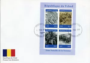 Chad 2019 FDC WWI WW1 2nd Battle of Somme 4v M/S Cover Military War Stamps - Picture 1 of 1