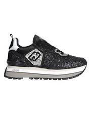 Liu Jo Shoes Bf3013tx007 Maxi Wonder 24 Casual Trainer Leather Black