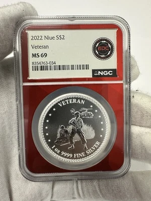 2022 Niue S$2 Veteran NGC MS69 - Image 1 of 2