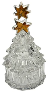 Mikasa Cristallo Albero di Natale Piatto Caramelle Oro Stelle Vacanze Classici Scatola Vintage - Foto 1 di 10