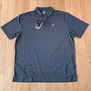 Callaway Opti-Dri Multi-color Caviar Checkered Performance Golf Polo Mens XL NWT - Picture 1 of 7