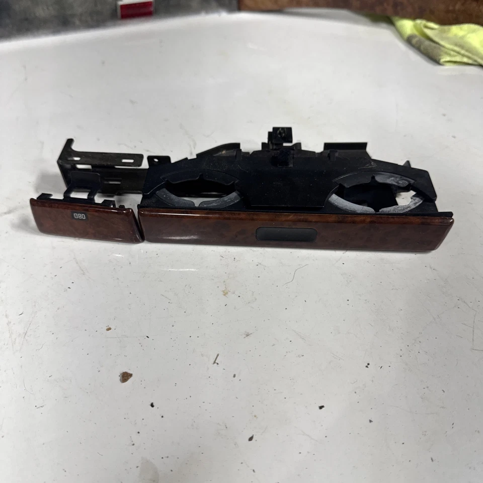 Portavasos plegable de madera Vavona OEM 740i 740iL 750iL BMW E38 95-01 *SÓLIDO* Foto 1 de 4