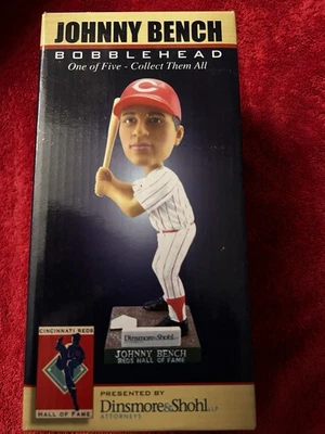 Johnny Bench Bobblehead Cincinnati Reds 2011 1st In Series Of  5 “B” - Image 1 of 4