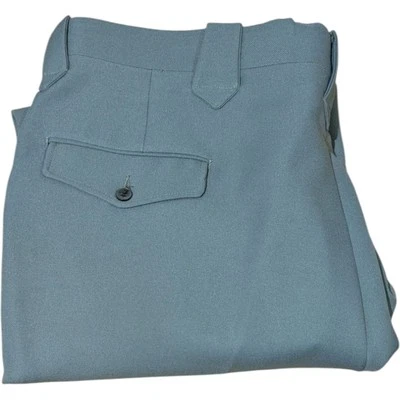 H Bar C Wool Pants Mens 42x33 Gray Made USA Flap Pockets Ranchwear Vintage - Image 1 of 4