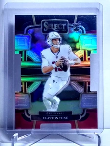 2023 Panini Select - Clayton Tune RC Concourse BLACK RED PRIZM DIE-CUT #2 NFL - Picture 1 of 2