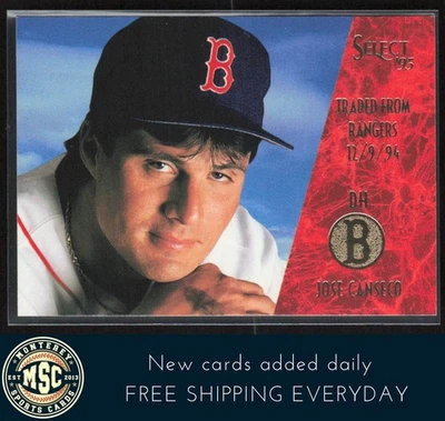 José Canseco 1995 Select #231 Medias Rojas de Boston Foto 1 de 2