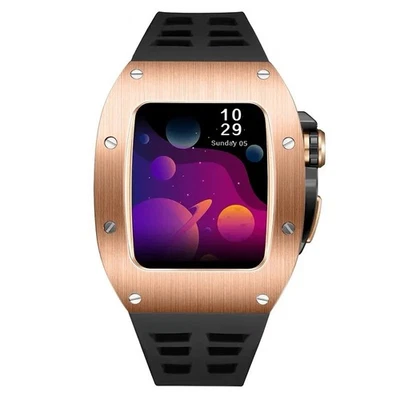 Correa de silicona de lujo + funda protectora (45 mm) para Apple Watch Series 7/8 Foto 1 de 4