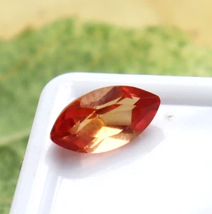 Orange Sapphire AAA+ Natural 0.80 Ct Loose Gemstone Certified Marquise Cut - Picture 1 of 9