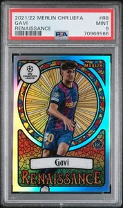 2021-2022 Topps Merlin Chrome UEFA League Renaissance #R8 Gavi Renaissance PSA 9 - Foto 1 di 2