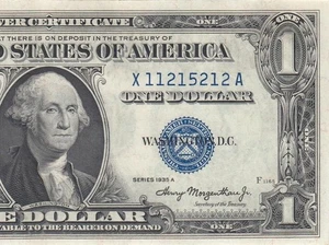 1935-A UNITED STATES SILVER CERTIFICATE $1 "X" (( GEM UNC )) - Picture 1 of 6