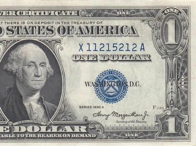 1935-A UNITED STATES SILVER CERTIFICATE $1 "X" (( GEM UNC )) - Image 1 of 4