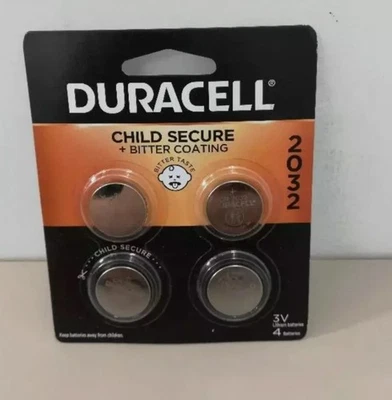 Batería Duracell 2032 CR2032 3V 4 Pack DL2032 Litio Moneda Batería EXP 2033 Foto 1 de 4