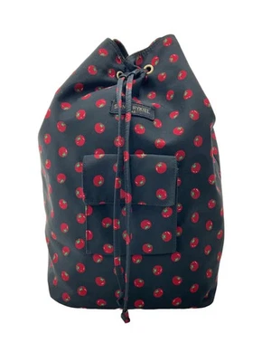 Mochila de couro vintage com estampa de tomate SONIA RYKIEL em PVC (preta) - Imagem 1 de 4