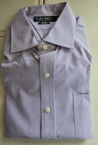 Polo Ralph Lauren Dress Shirt Mens 17 32/33 Lavender Slim Fit / Non Iron NWT - Picture 1 of 4