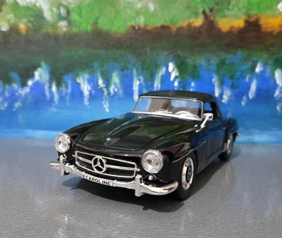 Mercedes-Benz 190 SL Classic 1955 Red Diecast Toy Car Gift for Dad Uncle Boxed - Image 1 of 4