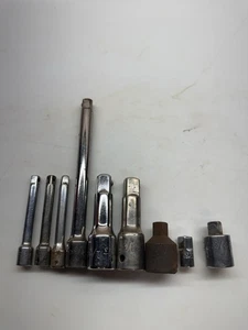 9 Piece Craftsman Extension And Adapter Lot 1/4, 3/8, 1/2 Inch Drive - Bild 1 von 3