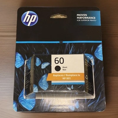 New HP 60 CC640WN Black Ink Cartridge Exp 10/2026 - Image 1 of 2