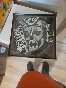 Ghost Vinyl Schallplatte individuell bemalt Portrait auf Popestar Album mit Rahmen - Bild 1 von 7