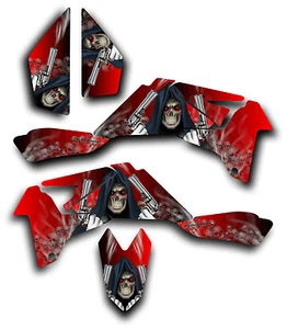 KIT DE CALCOMANÍAS GRÁFICOS SUZUKI LTR450 R GRIM REAPER VENGE Pegatina LTR 450 ROJA - Imagen 1 de 1