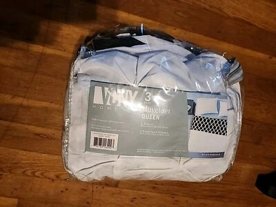 VCNY Home 3 Pc Set Duvet Queen- White Foto 1 de 4