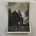 Photo de presse vintage photographie armée tchécoslovaque militaire cheval tchèque soldat