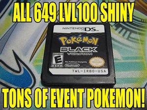 POKEMON BLACK AUTHENTIC All 649 SHINY GAME UNLOCKED EVENT POKEMON! - Picture 1 of 12