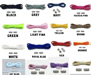 No Tie Shoe Laces Adult Kid Elastic Trainer Laces Lazy Easy No-tie Shoelaces UK
