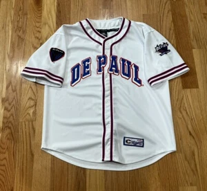 Vintage DePaul Blue Demons NCAA Colosseum Baseball Jersey Size XL - Picture 1 of 6