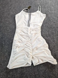 SJL Apparel Jumpsuit Womens L White Stretchy Casual Beach Sport  - Picture 1 of 9