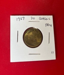 1987 PERU 20 CENTIMOS COIN - NICE WORLD COIN !!! - Picture 1 of 2