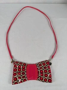 Vera Bradley Carnaby Crossbody Bow Purse Clutch Two Zippered Sections - Picture 1 of 10