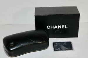 CHANEL eyeglass sunglass case only with box and wipe cloth - Picture 1 of 5