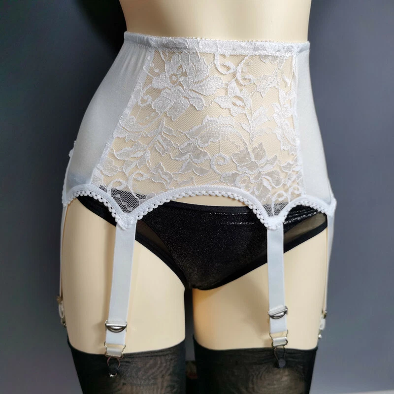 Damen Vintage Garter Belt Mieder Hüfthalter Strumpfgürtel Strumpfhalter 6 Straps - Bild 1 von 4