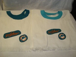 Miami Dolphins NFL Football Handmade/Tea Towel Children's/Baby Bib NEW - Picture 1 of 3