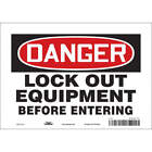 CONDOR 469L73 Safety Sign,7 inx10 in,Vinyl 469L73